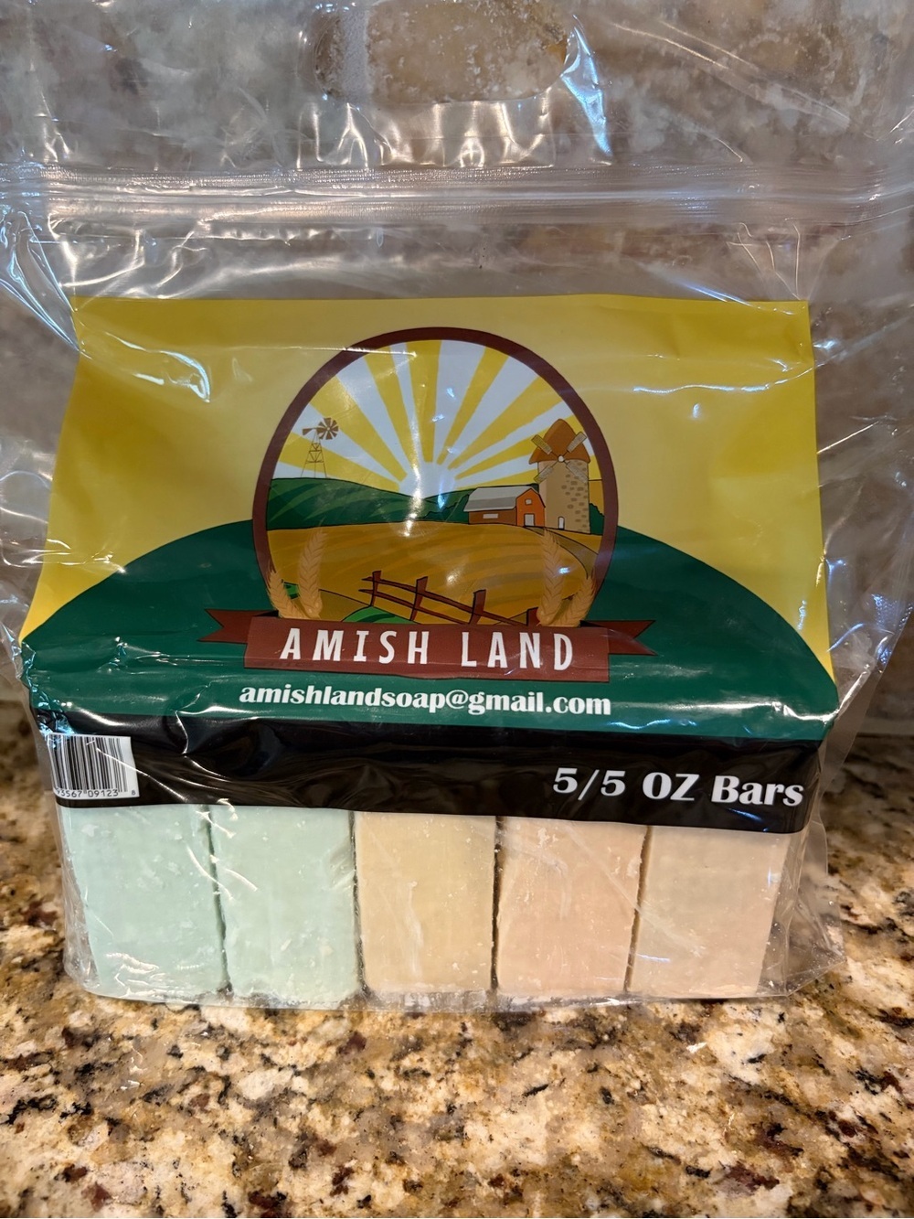 Amish Land Soap 5 Large Bars perfect for sensitive skin